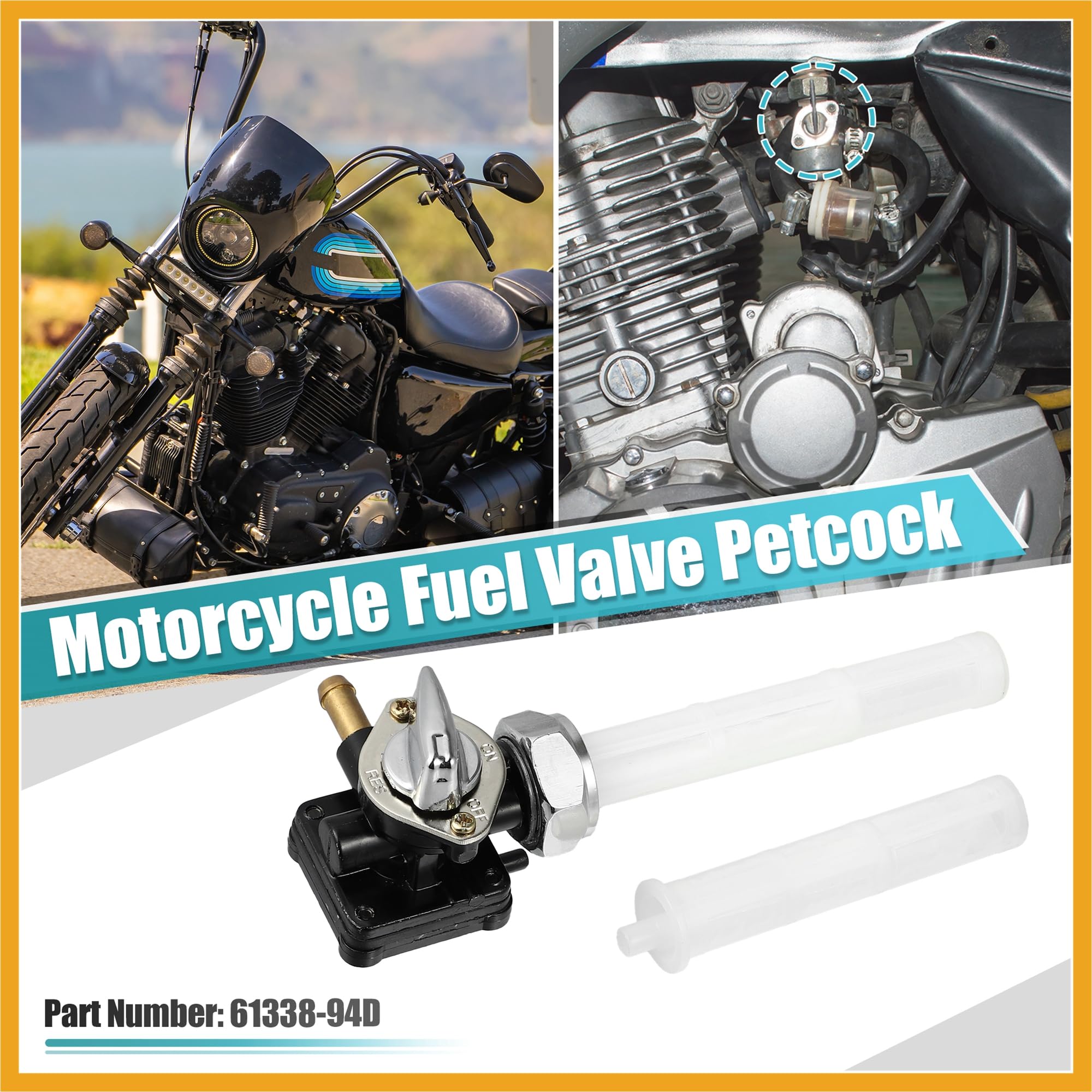 Amazon.com: Partuto Motorcycle Fuel Valve Petcock with Male Thread